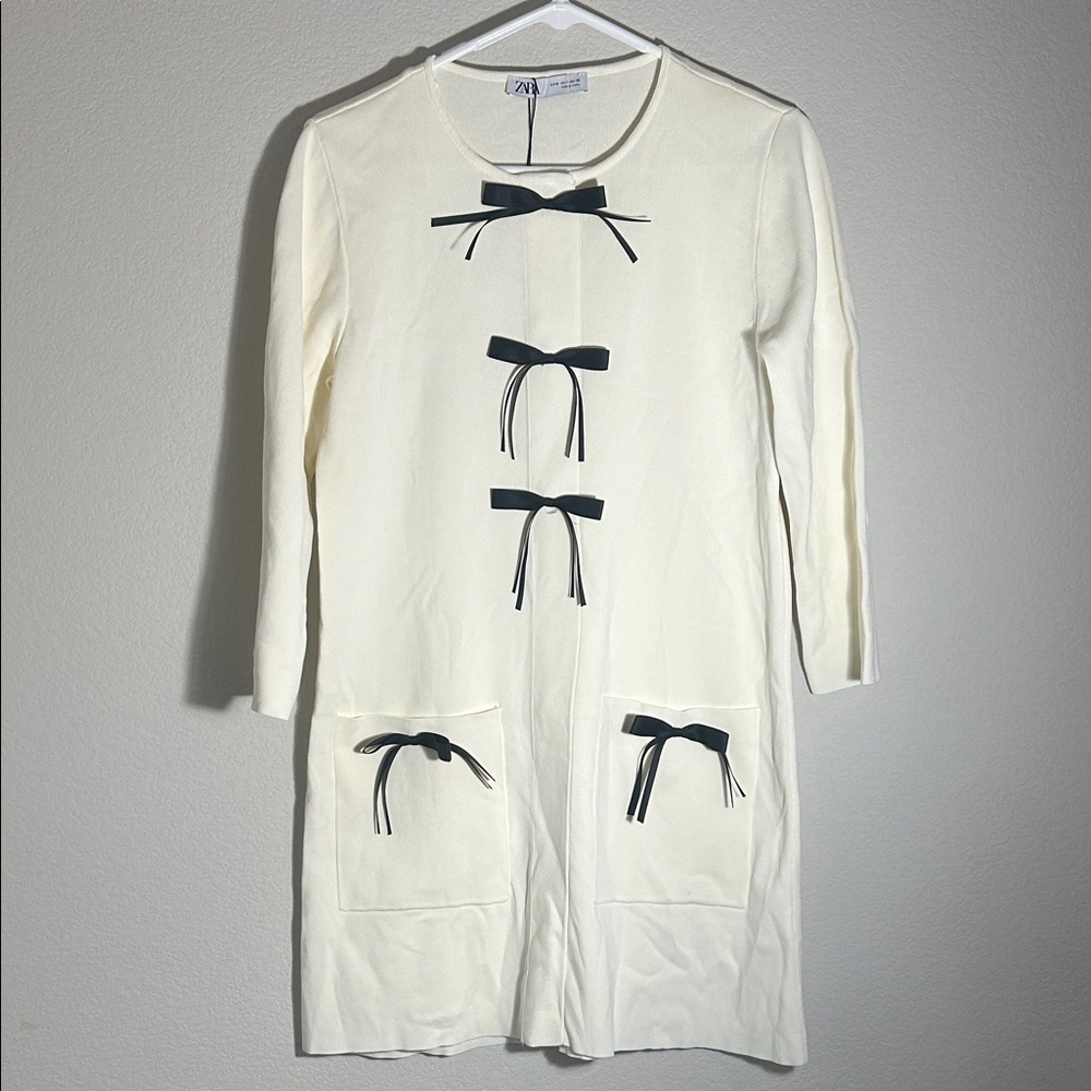 Zara Cream dress with Black Details
